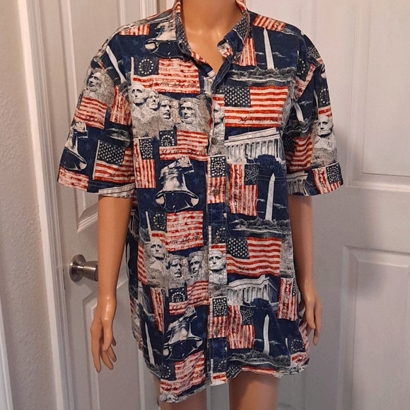 RedHead American Legacy Mount Rushmore Short-Sleeve Patriotic Shirt - Picture 1 of 6